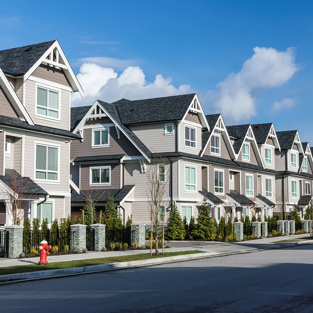 Row of Houses on Street