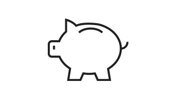 Outline of piggybank with 401k written on it